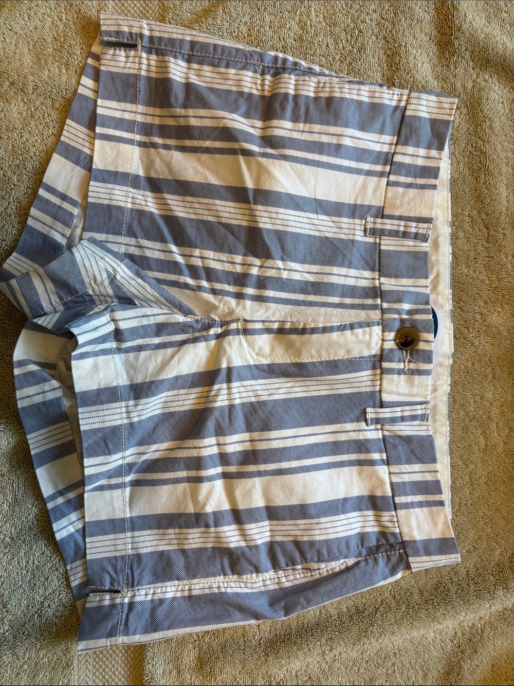 Old Navy Blue and White Striped Women’s Bermuda Shorts